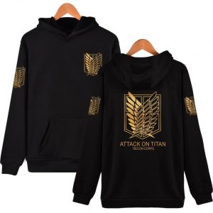 Attack On Titan Survey Corps Golden Emblem Hoodie Official Attack On Titan Merch