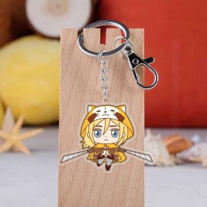 2019 New Arrival Attack on Titan Japanese anime figure acrylic mobile phone charms keychain strap keyring-