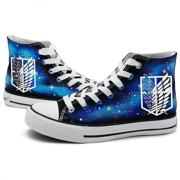 Attack on Titan Shoes Merch: Attack On Titan's Logo Blue High-Top