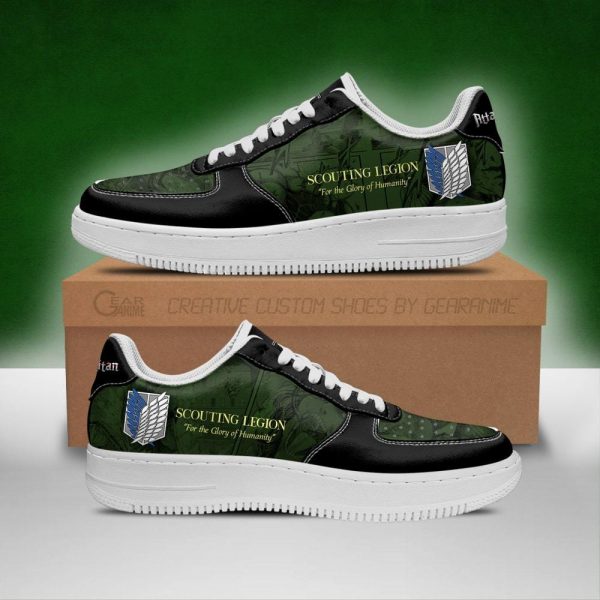 Attack on Titan Shoes: AOT Scout Regiment Slogan Low Jordan Sneakers