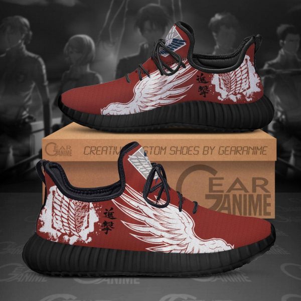 Attack on Titan Shoes: Yeezy Shoes Freedom Of Wigs